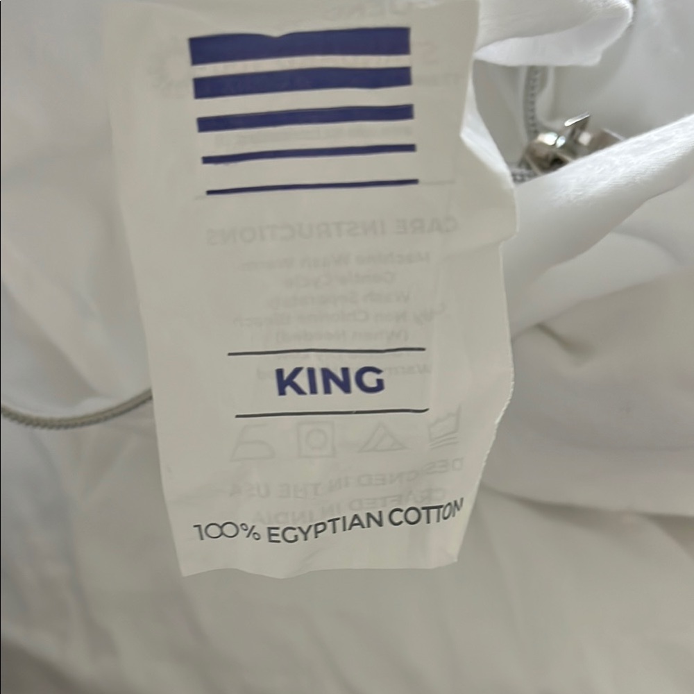 Egyptian Cotton King Size duvet cover - White
